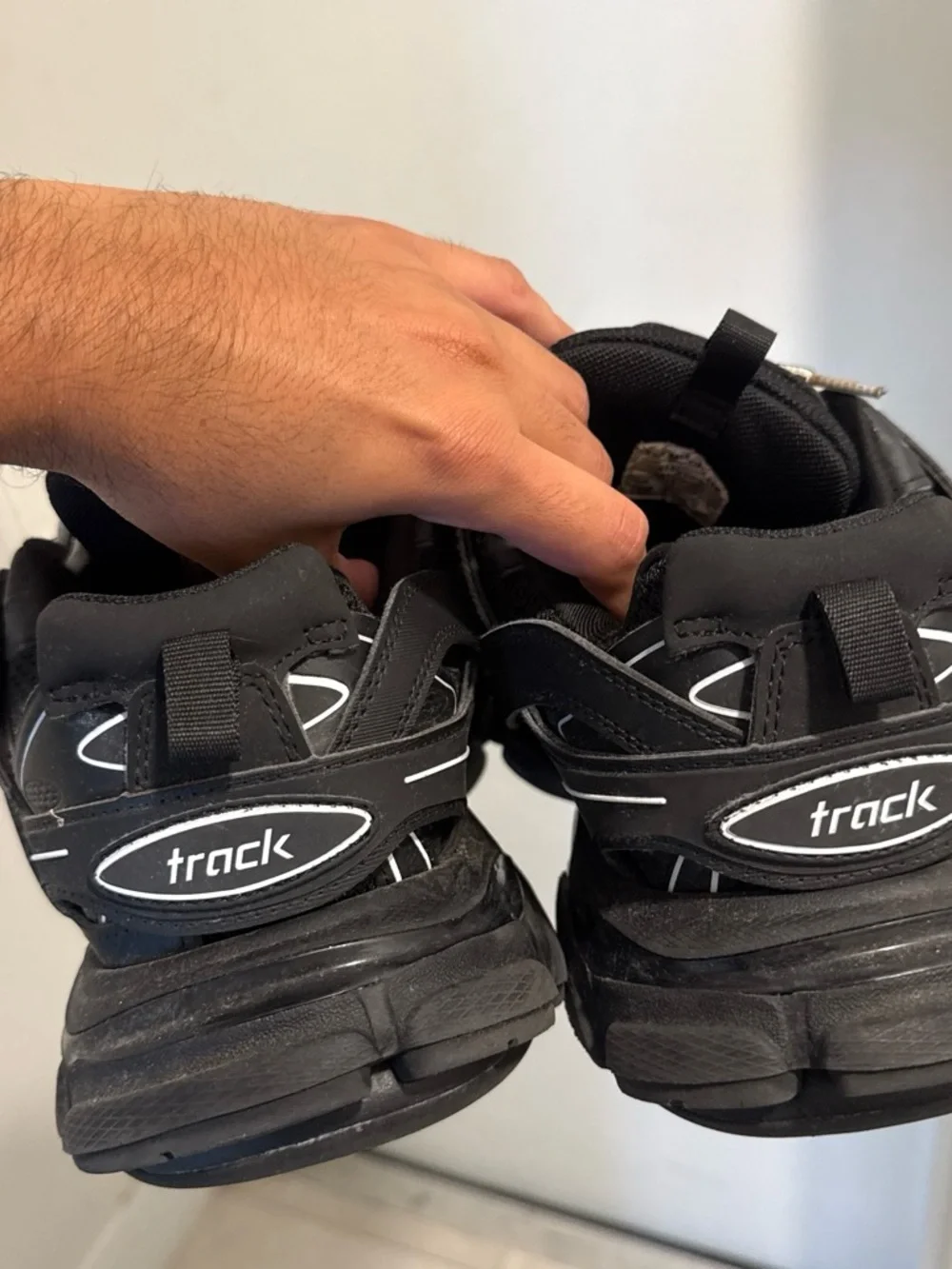 Balenciaga Kids Black Sneakers with White Laces
